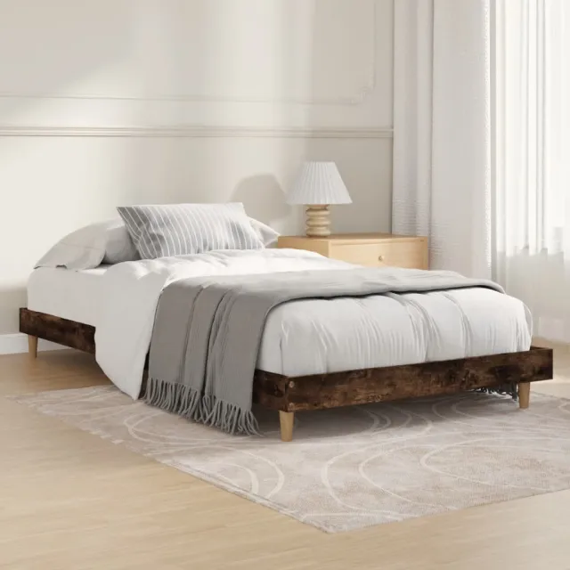 vidaXL Bedframe zonder matras hout gerookt eikenkleurig 100x200 cm