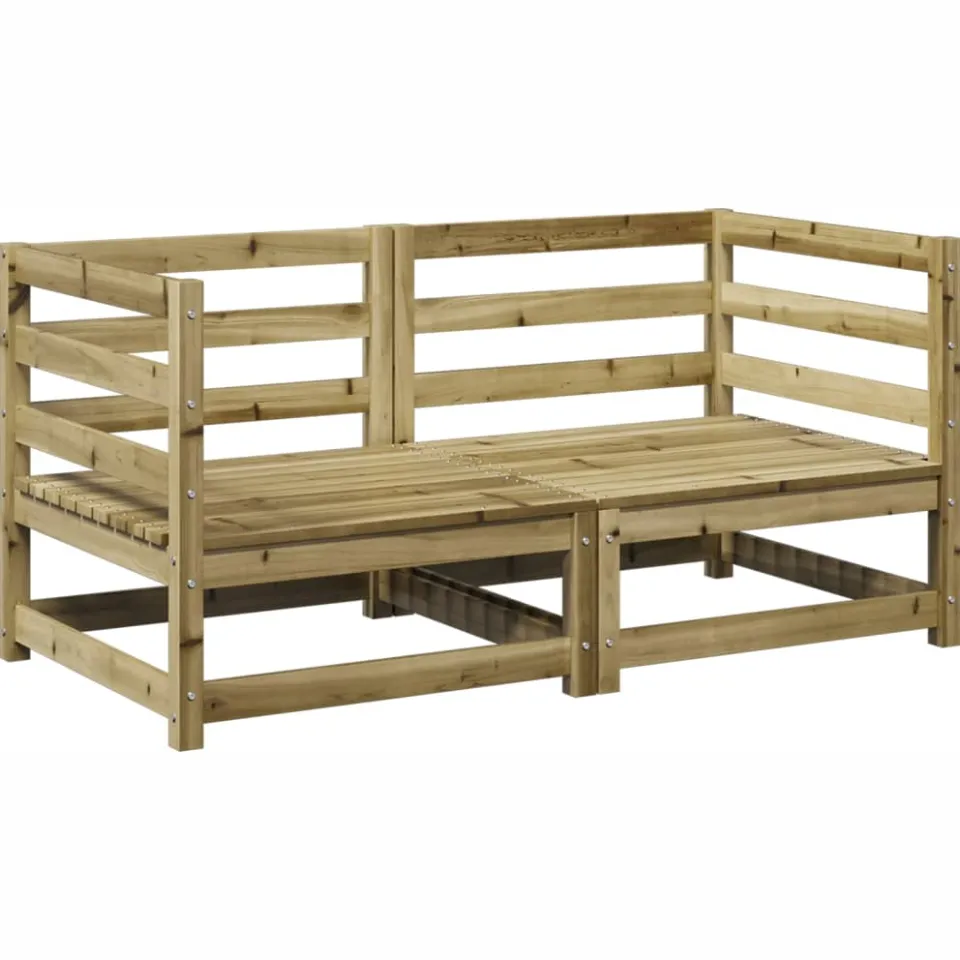 vidaXL 2-delige Loungeset geïmpregneerd grenenhout bruin, foto 3