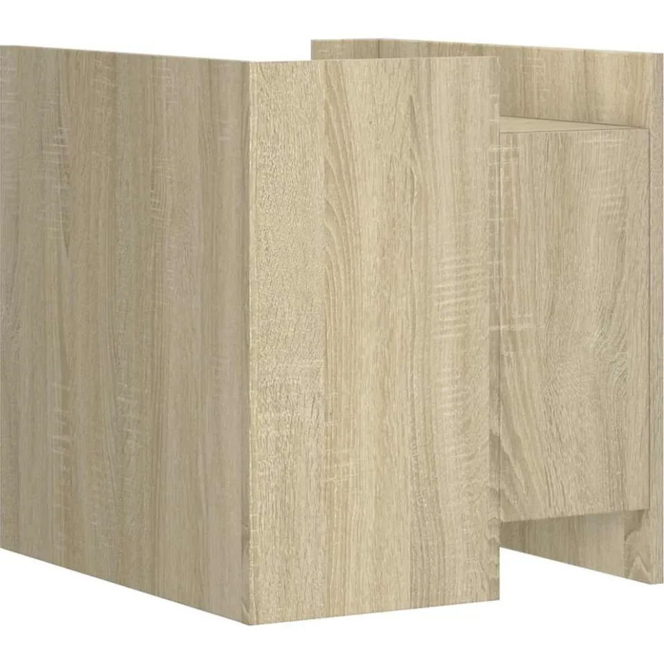 vidaXL Nachtkastje 45x50x50 cm bewerkt hout sonoma eikenkleurig, foto 4