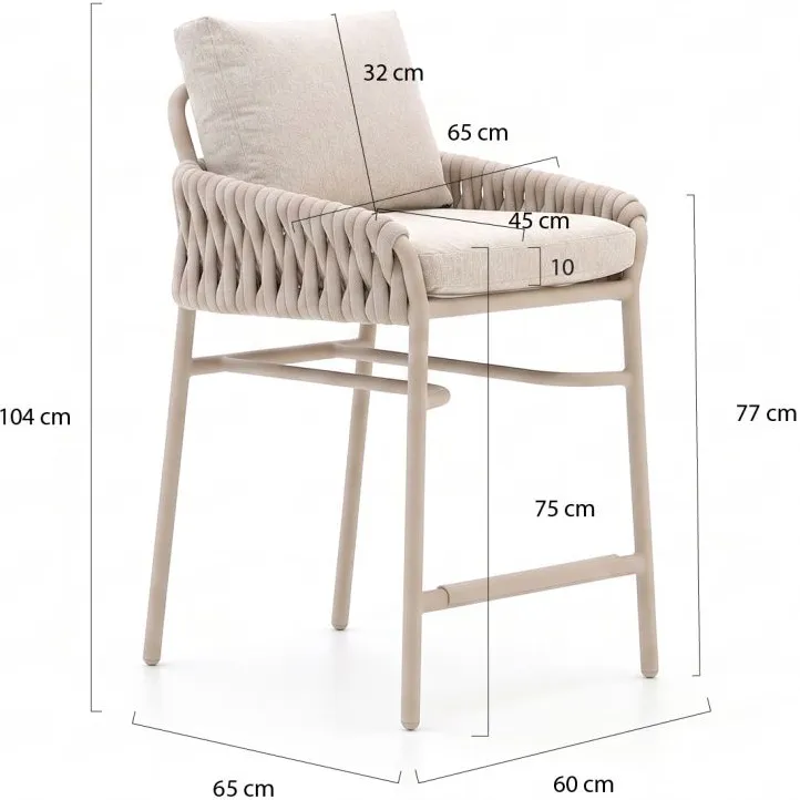 Suns Fiave/Nova 80cm low barset 5-delig taupe, foto 2