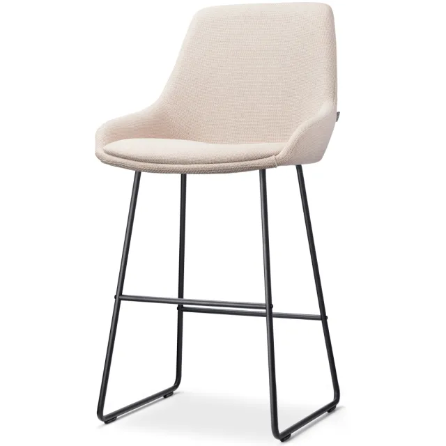 Nolon Nino-Isa barkruk beige - zwart onderstel - 65 cm