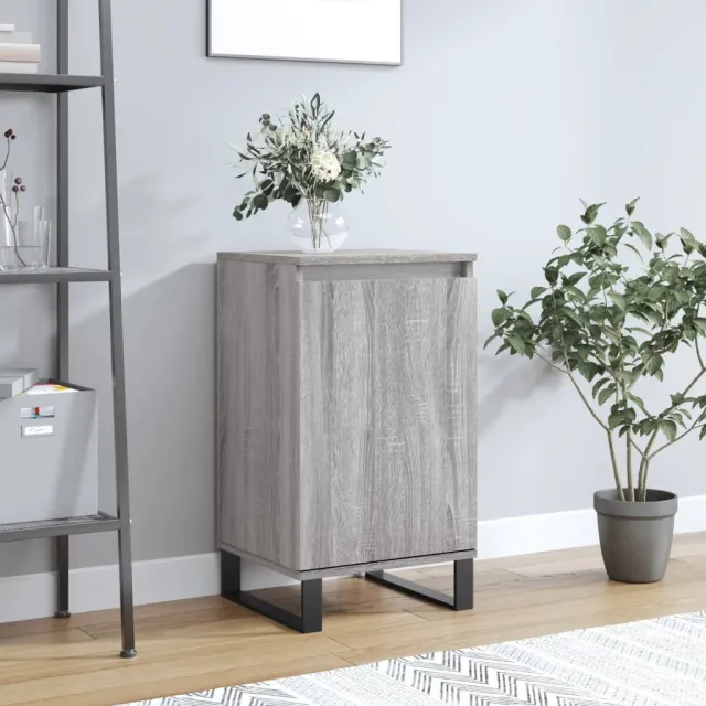 vidaXL Dressoir 40x35x70 cm bewerkt hout betongrijs grijs, foto 2