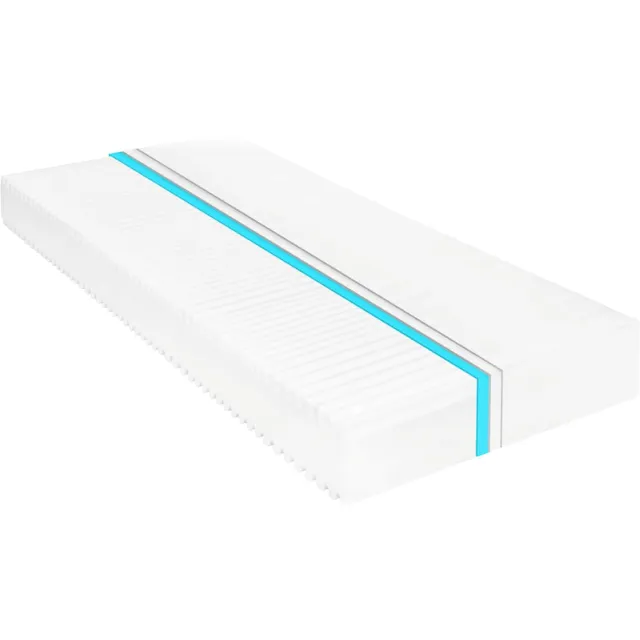 vidaXL Matras 7 Zone 16 cm PU-schuim H2 H3 140x200 cm Wit
