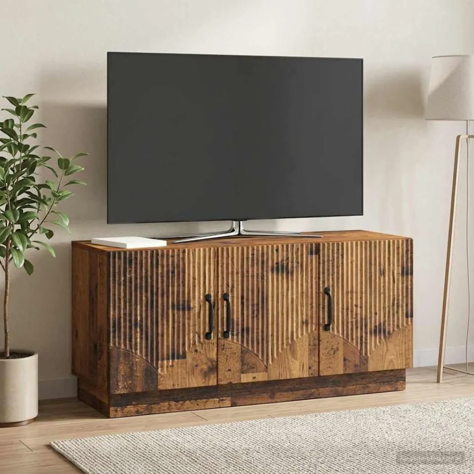 vidaXL Tv-meubel 99 x 34,5 x 47 cm Oud hout Bewerkt hout bruin, foto 4