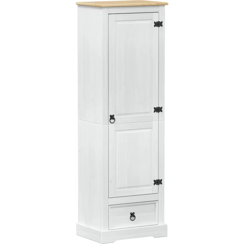 vidaXL Kasten Wit 55 x 38 x 170 cm Massief grenenhout
