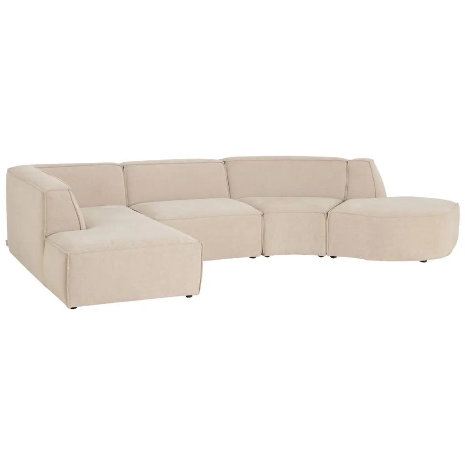 NOUS Living hoekbank met ronde hoek Newton - beige, foto 3