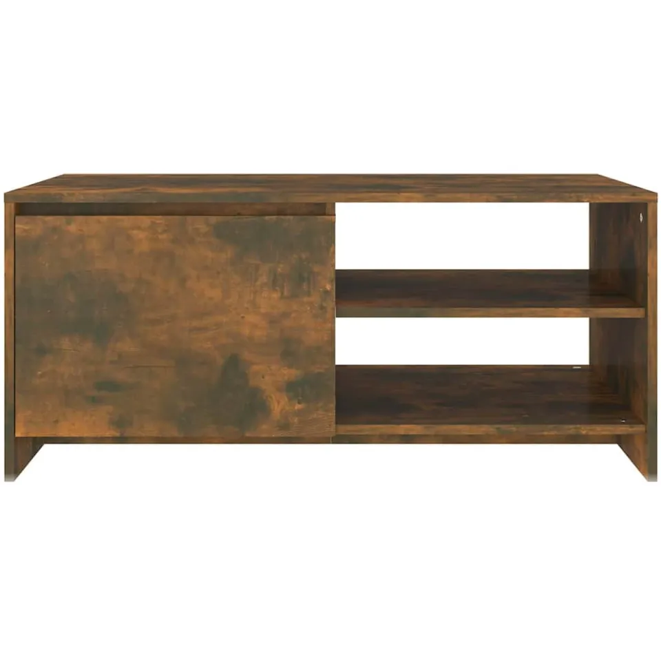 vidaXL Salontafel 102x50x45 cm bewerkt hout gerookt eikenkleurig, foto 4