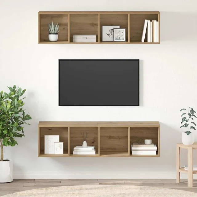 vidaXL Tv-meubelset 2 st 37 x 37 x 142,5 cm Artisan Eiken, foto 2