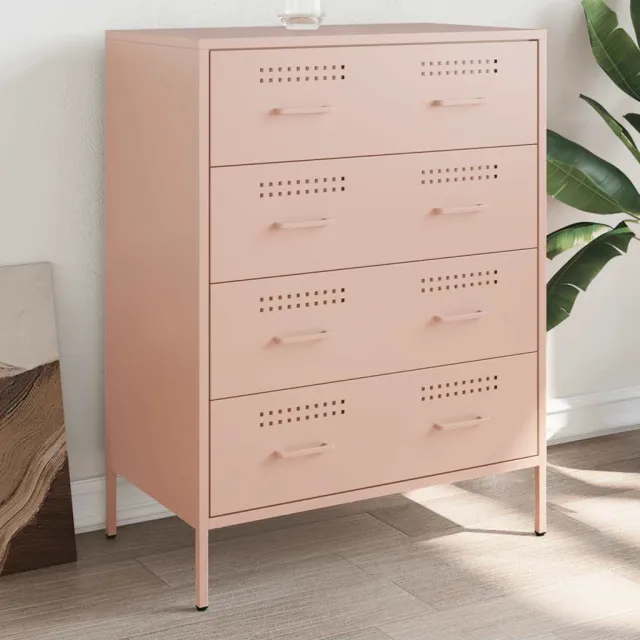 vidaXL Dressoir 68x39x89 cm staal roze, foto 2