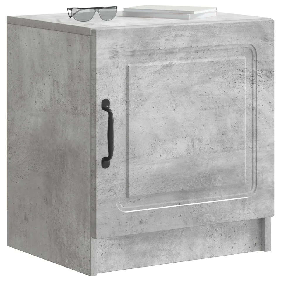 vidaXL Nachtkastje Betongrijs 43 x 34,5 x 47 cm Bewerkt hout