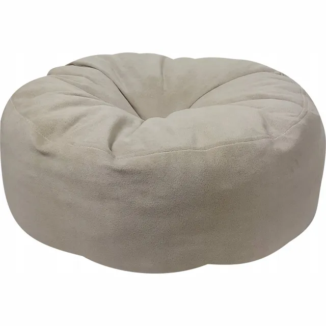 Syma Beige Velvet Roller Poef - 47x20 cm - Zachte Zitting & Voetenbank