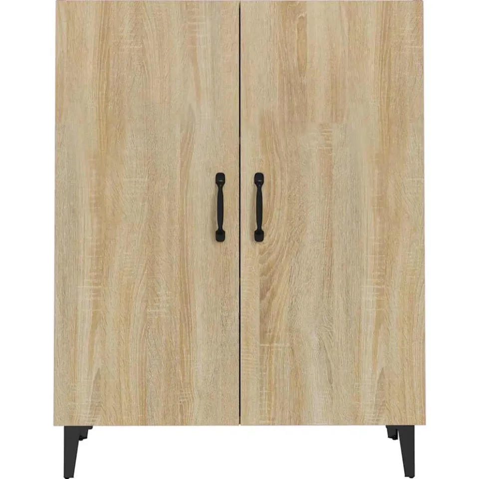 vidaXL Dressoir 70x34x90 cm bewerkt hout sonoma eikenkleurig, foto 4