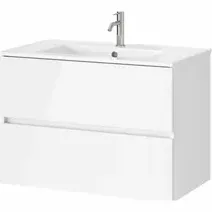 Tiger Wastafelonderkast Condo 80cm - Hoogglans Wit - Met 2 Lades, foto 3