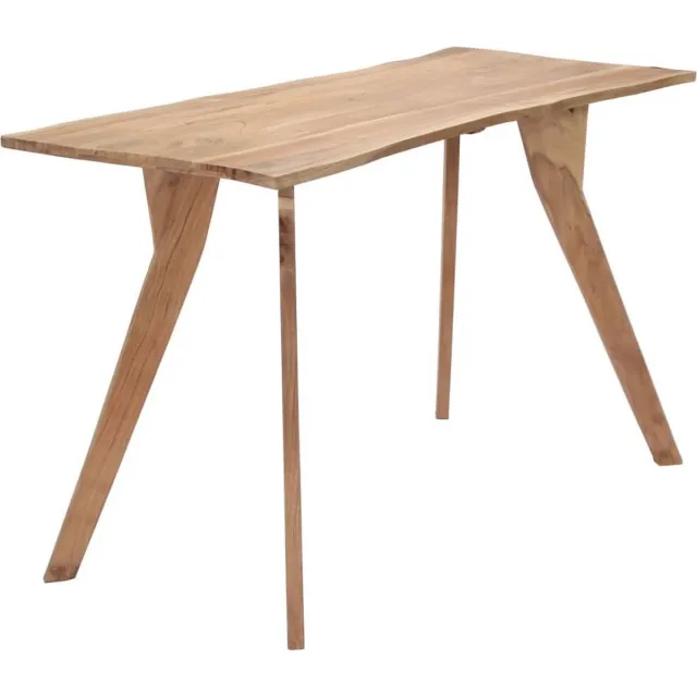 vidaXL Eettafel - 120x58x76 - cm - massief - acaciahout Bruin