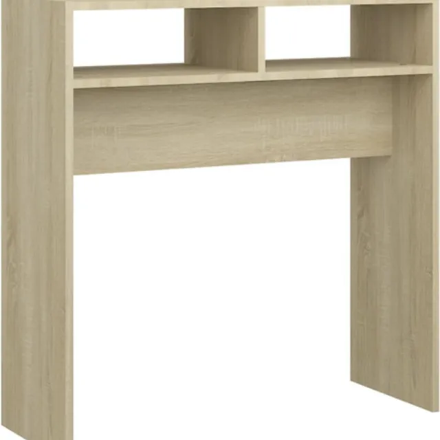 vidaXL Wandtafel - 78x30x80 - cm - bewerkt - out - sonoma - eikenkleurig sonoma eiken