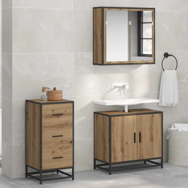 vidaXL Dressoir Artisan Eiken 35,5 x 35 x 76 cm