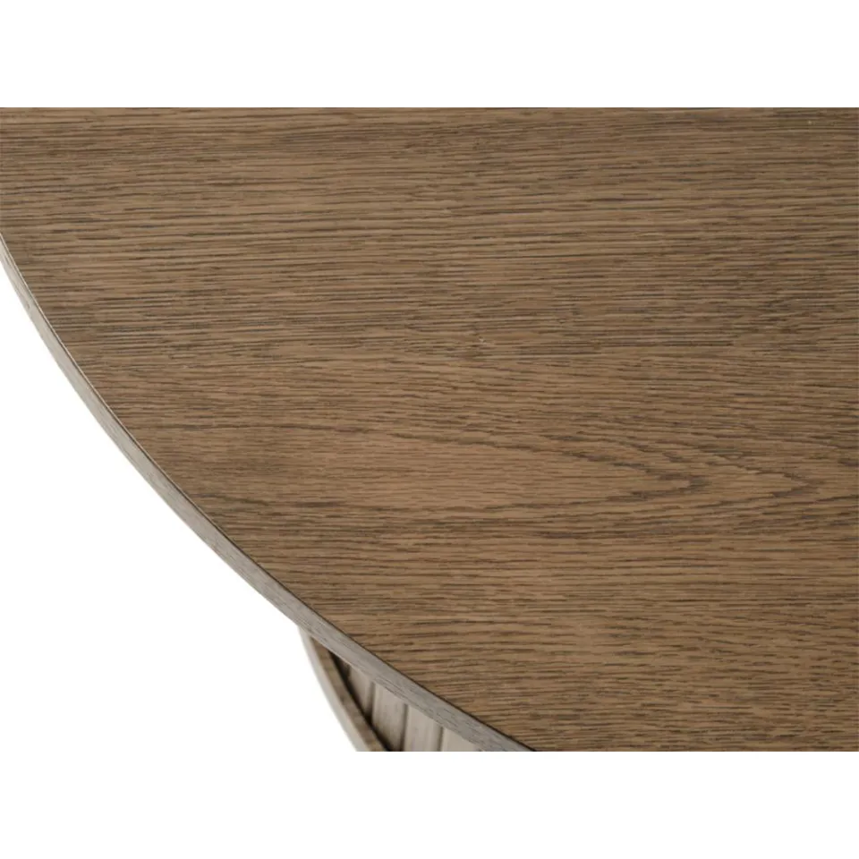 Olivine Lenn houten salontafel gerookt eiken - Ø90 cm, foto 4