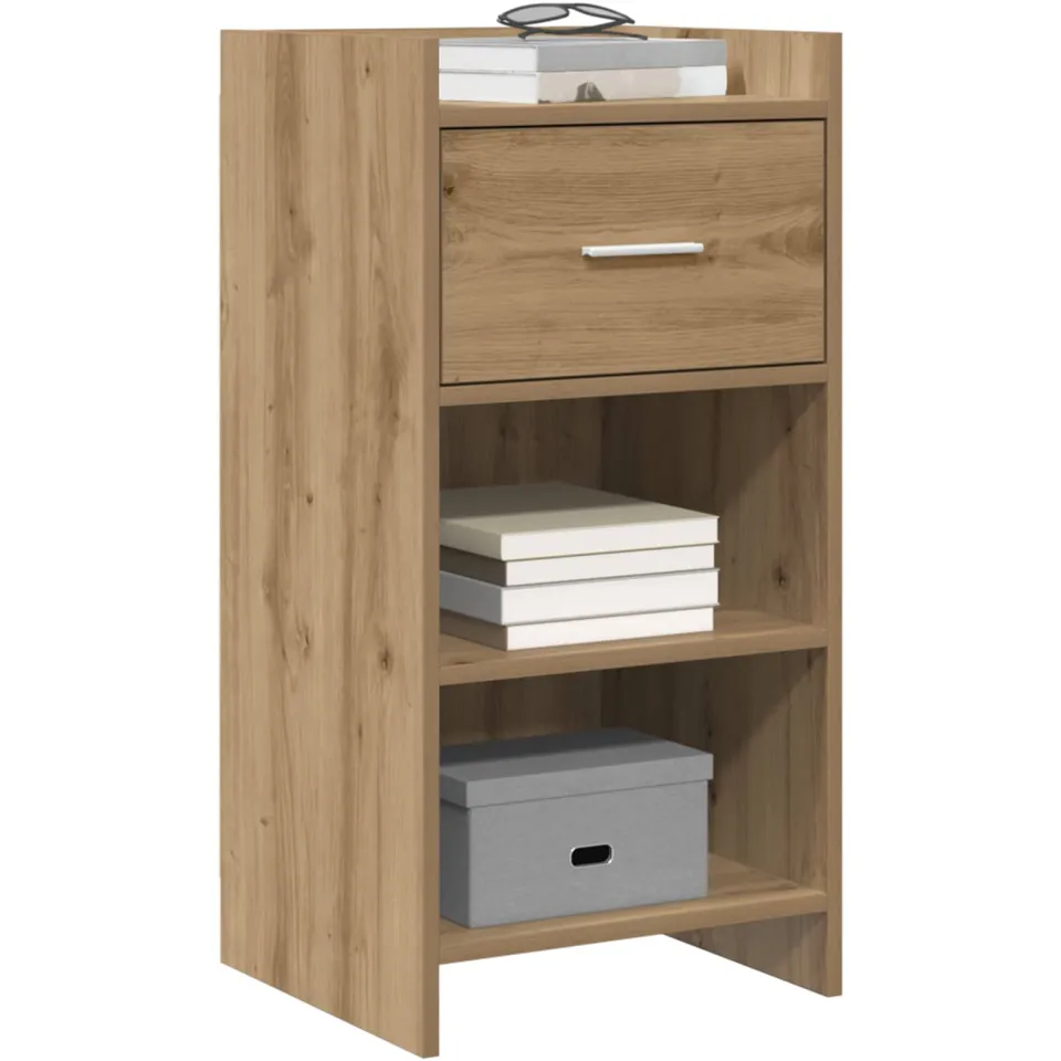 vidaXL Dressoir Artisanaal eiken 40 x 36 x 80 cm Bewerkt hout Bruin