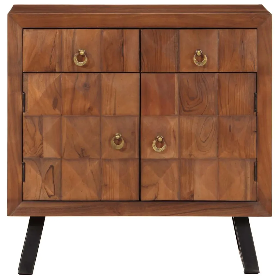 vidaXL Ladekast 70x35x70 cm massief acaciahout honingbruin bruin, foto 3