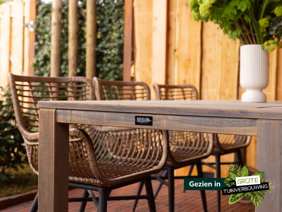 Intenso Furniture Intenso Asti/ROUGH-S 220cm dining tuinset 7-delig bruin, foto 5