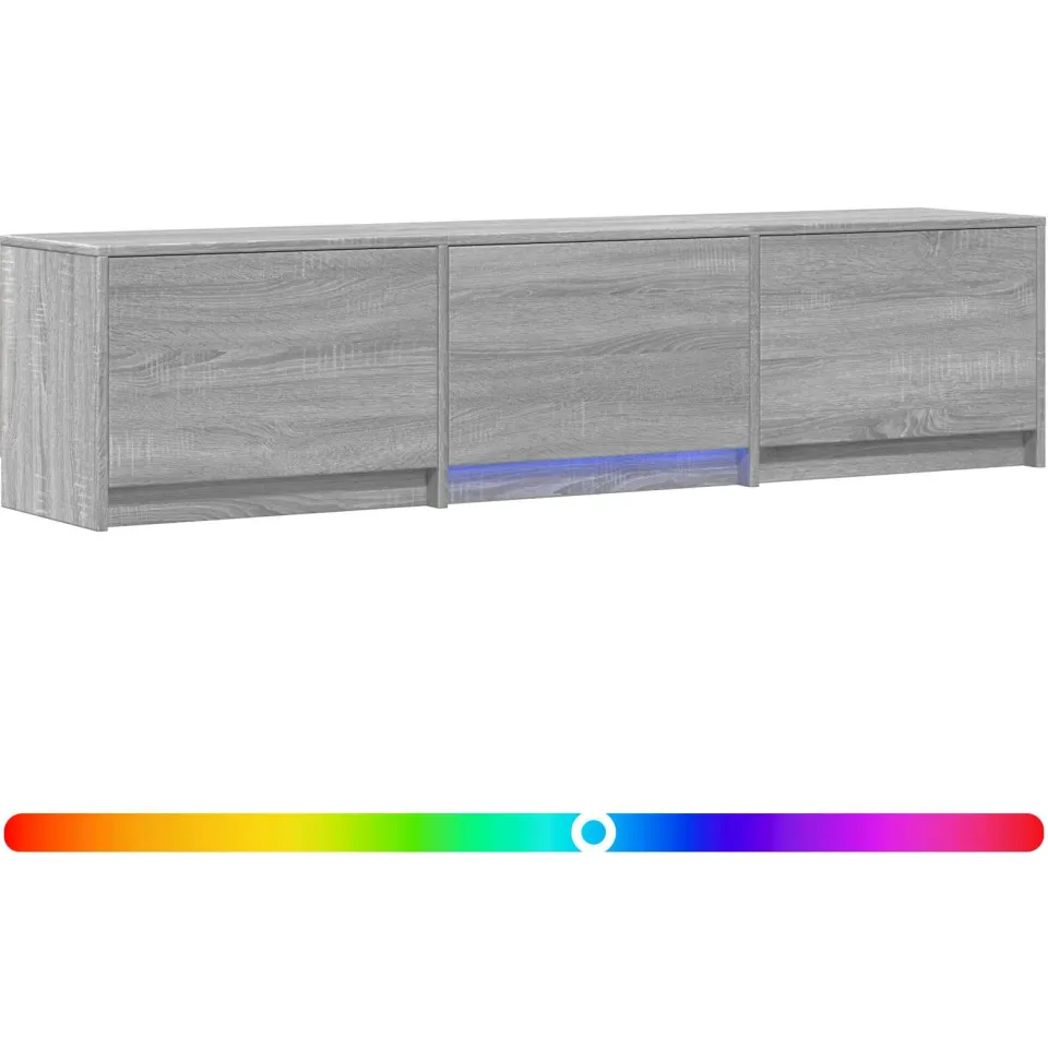 vidaXL TV-kast met LED 165x34x40 cm Grijs Sonoma Geconstrueerd hout, foto 3
