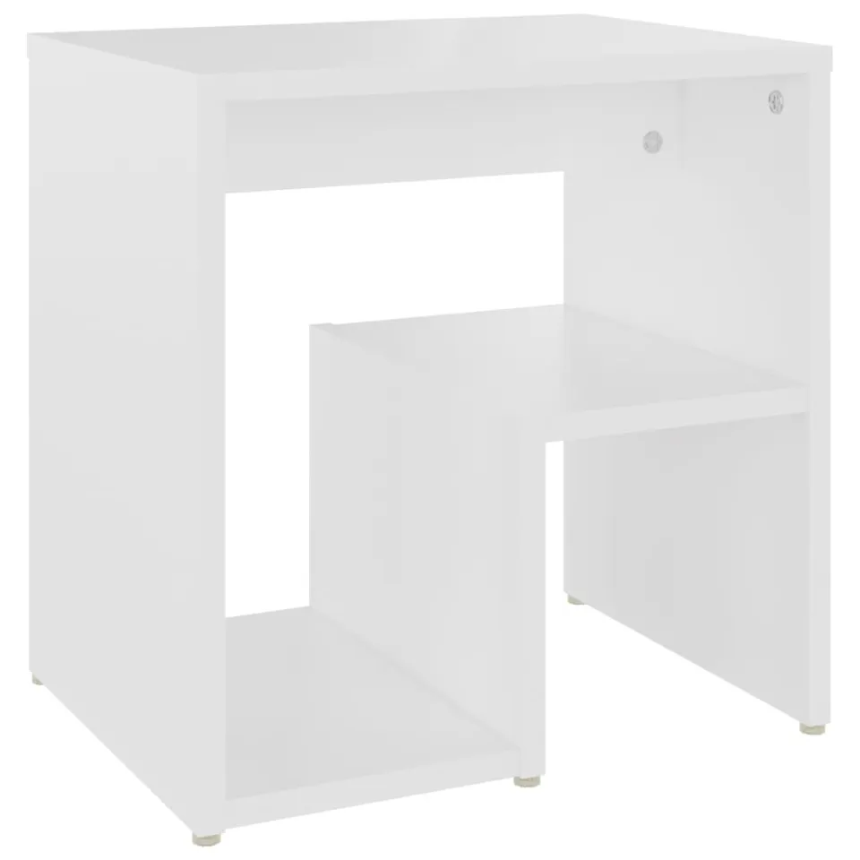 vidaXL Nachtkastje 40x30x40 cm bewerkt hout wit