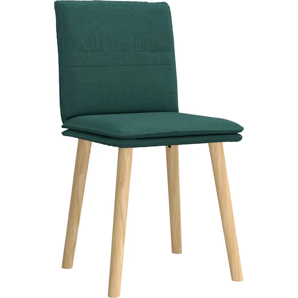 vidaXL Eetkamerstoelen 2 st stof donkergroen