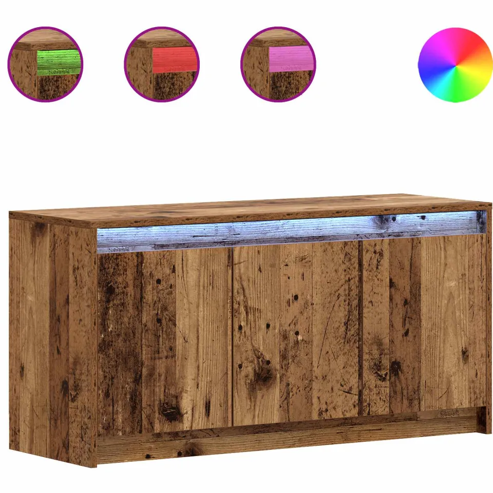 vidaXL TV-kast 100 x 34 x 50 cm Oud hout Bruin