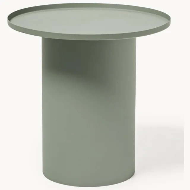 White Label Living Ronde metalen bijzettafel Sverre Lichtgroen