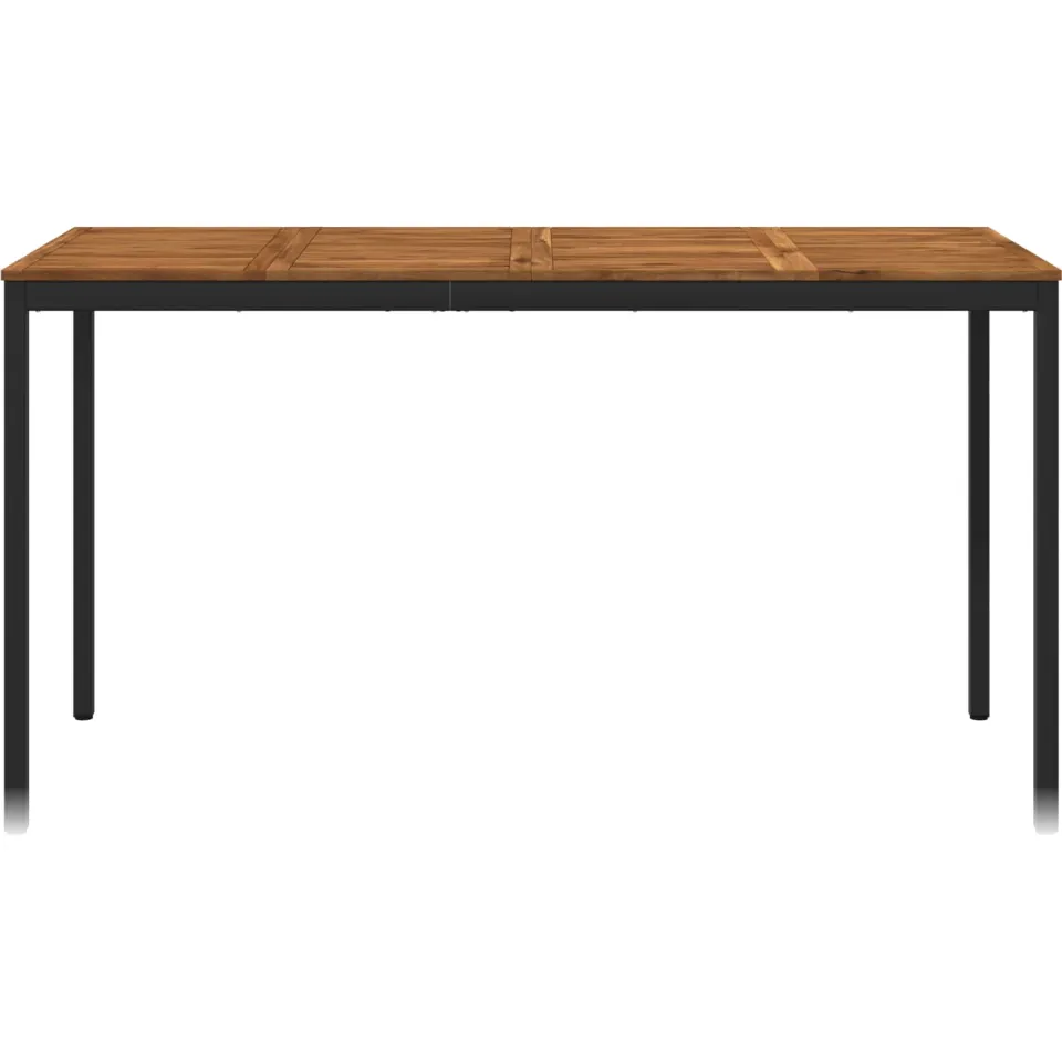 vidaXL Tuinbar Tafel NAARDEN Naturel en Zwart 196 x 80,5 x 105 cm Bruin