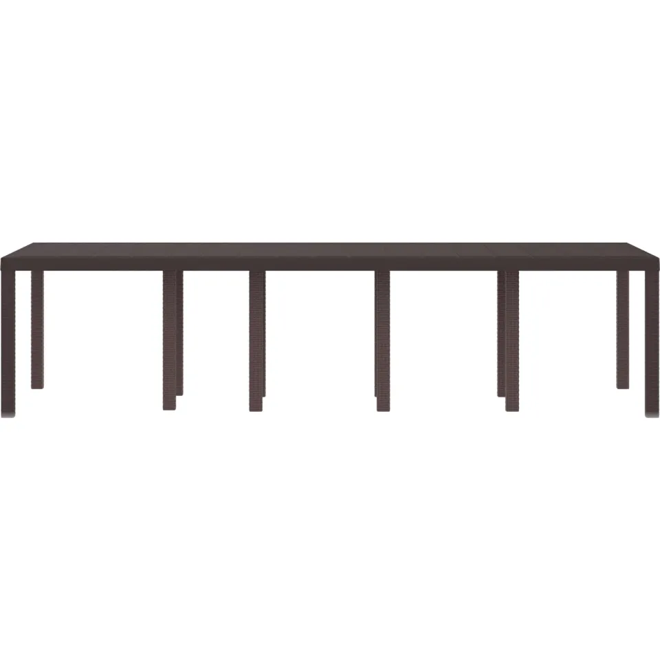 vidaXL Tuinstafel Bruin 300 x 100 x 73 cm poly rattan