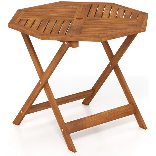 GranMaison Ronde Tuintafel - Ronde balkontafel - Voor Buitengebruik - Voor balkon - Outdoor-eettafel - Terras tafel - Balkon - Teak