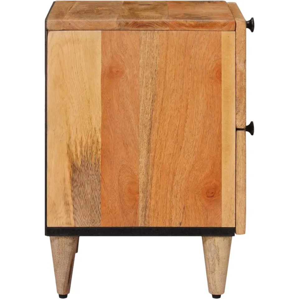 vidaXL Nachtkastje Naturel 40 x 33 x 46 cm Massief Mango Hout, foto 4
