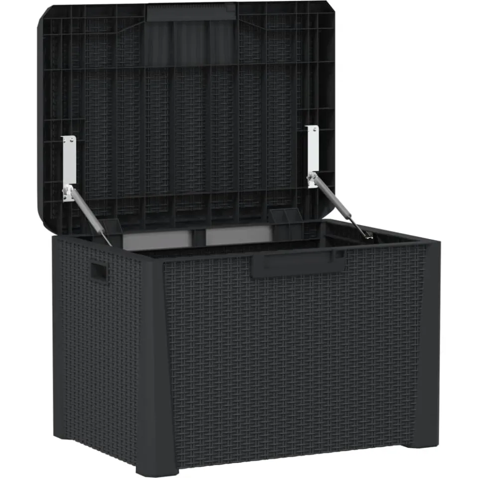 vidaXL Tuinbox 125 L polypropeen antracietkleurig, foto 4