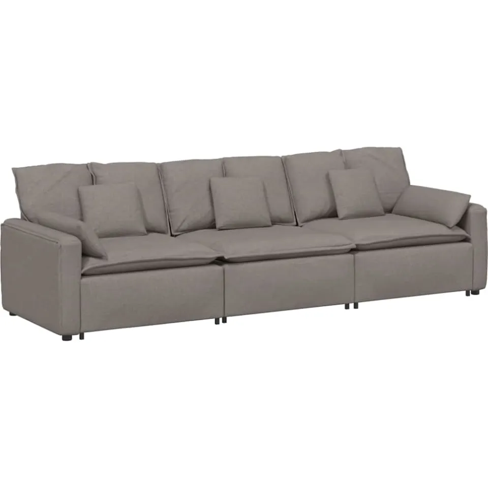 vidaXL Modulaire bank met kussens taupe, foto 3