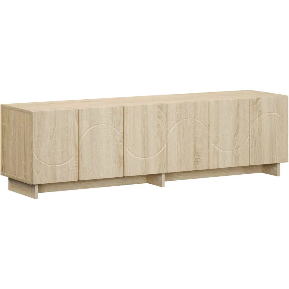 vidaXL tv-meubel 140 x 34,5 x 40 cm Sonoma Eiken Bewerkt hout, foto 3