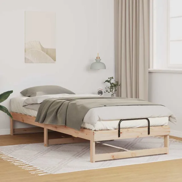 vidaXL Bedframe Bruin 100 x 220 cm Massief grenenhout