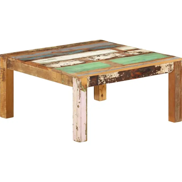 vidaXL Salontafel 80x80x40 cm massief gerecycled hout bruin, foto 2