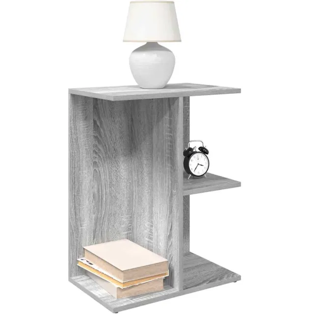 vidaXL Nachtkastjes 2 st 46,5x29x61 cm bewerkt hout grijs sonoma eiken