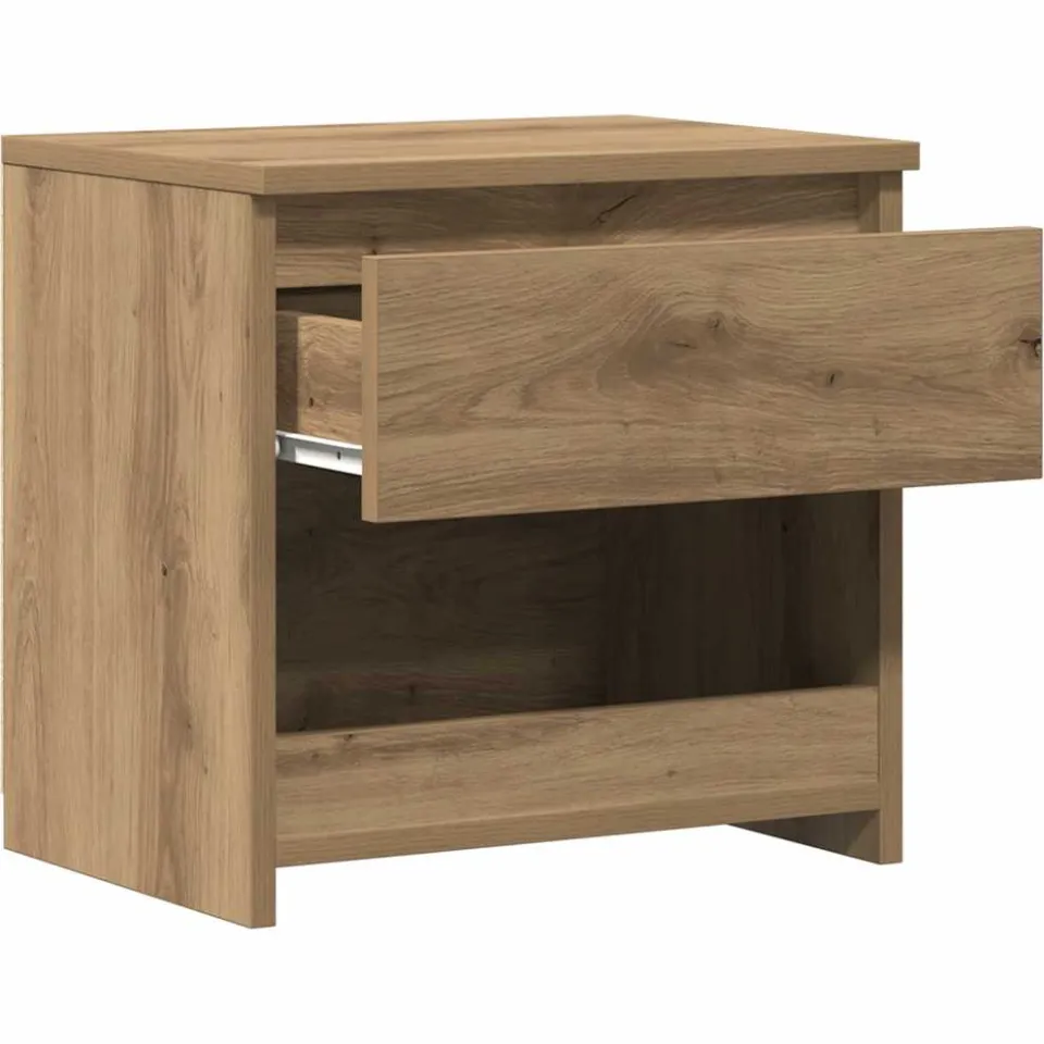 vidaXL Nachtkastjes 2 st 40x30x39 cm bewerkt hout artisanaal eiken, foto 4