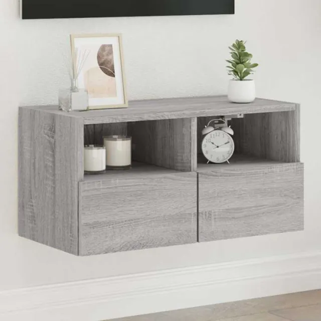 vidaXL Tv-wandmeubel 60x30x30 cm bewerkt hout grijs sonoma eikenkleur, foto 2