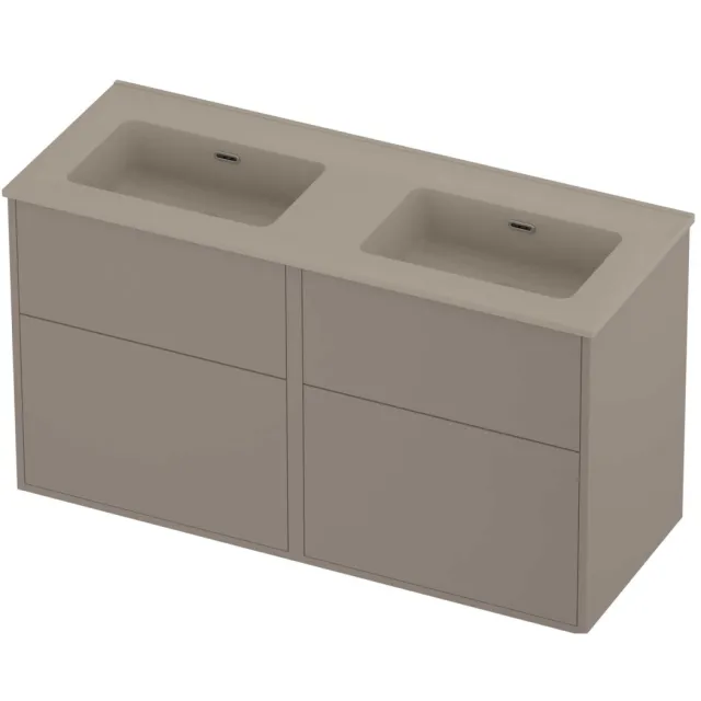 Proline Tribute Badmeubelset Porselein Zonder Gat 120x46x67 cm Mat Crème Cotton Clay Beige