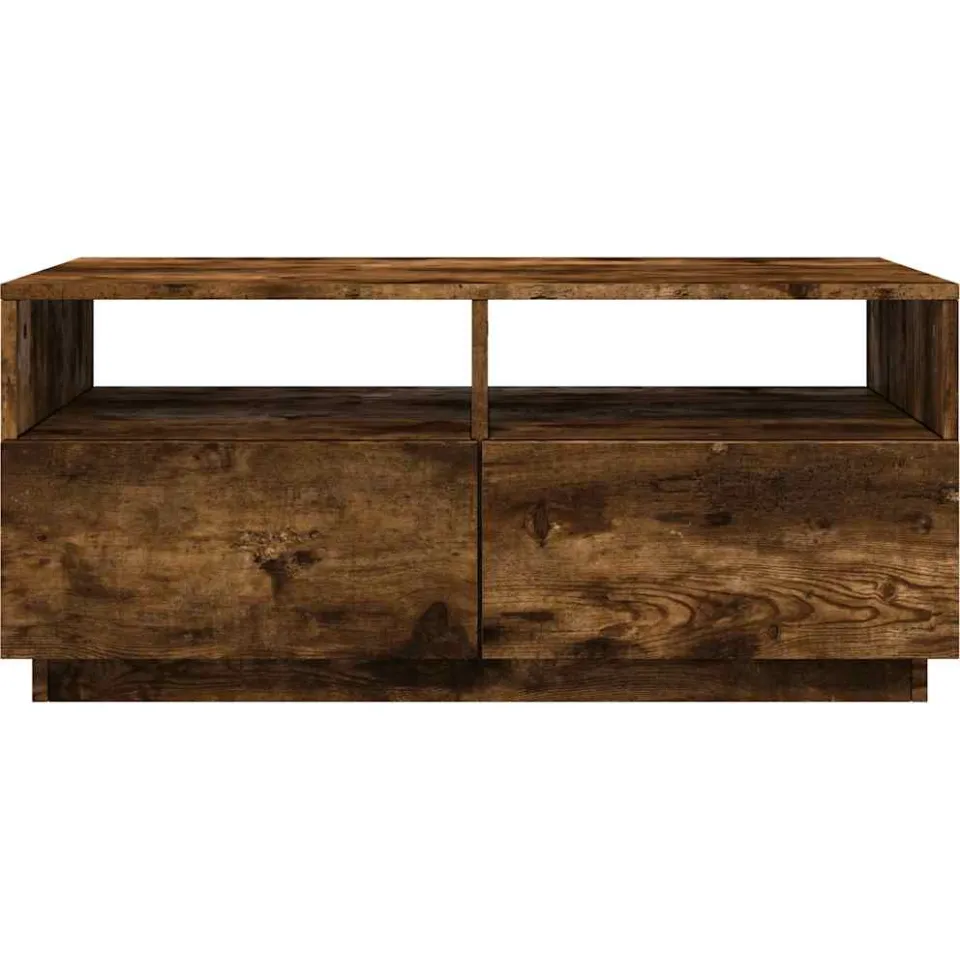 vidaXL Salontafel met LED-verlichting 90x49x40 cm gerookt eikenkleurig, foto 4