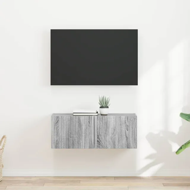 vidaXL TV Wandkast 2 st Grijs Sonoma Bewerkt hout, foto 2