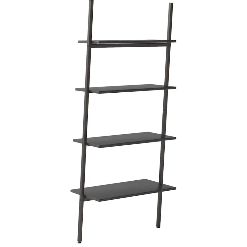 vidaXL Ladderrek met 4 schappen 64x34x150,5 cm zwart, foto 4