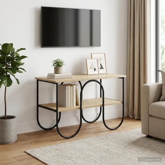 vidaXL TV-standaard 80 x 40 x 50 cm Sonoma Eiken Bewerkt hout, foto 2