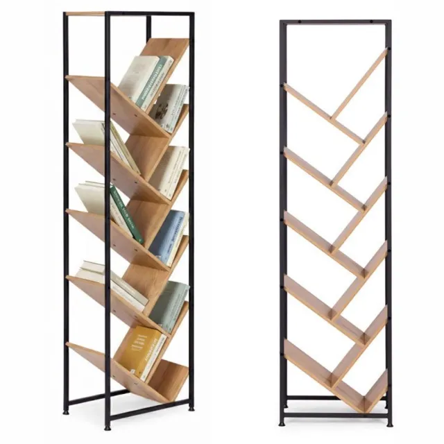 kenz Boekenkast - tot 100 kg - 10 Planken - 150 x 40 x 27 cm - Inclusief Montagemateriaal - Geometrisch - Industrieel - Gepoedercoat Staal - Kast Zwart