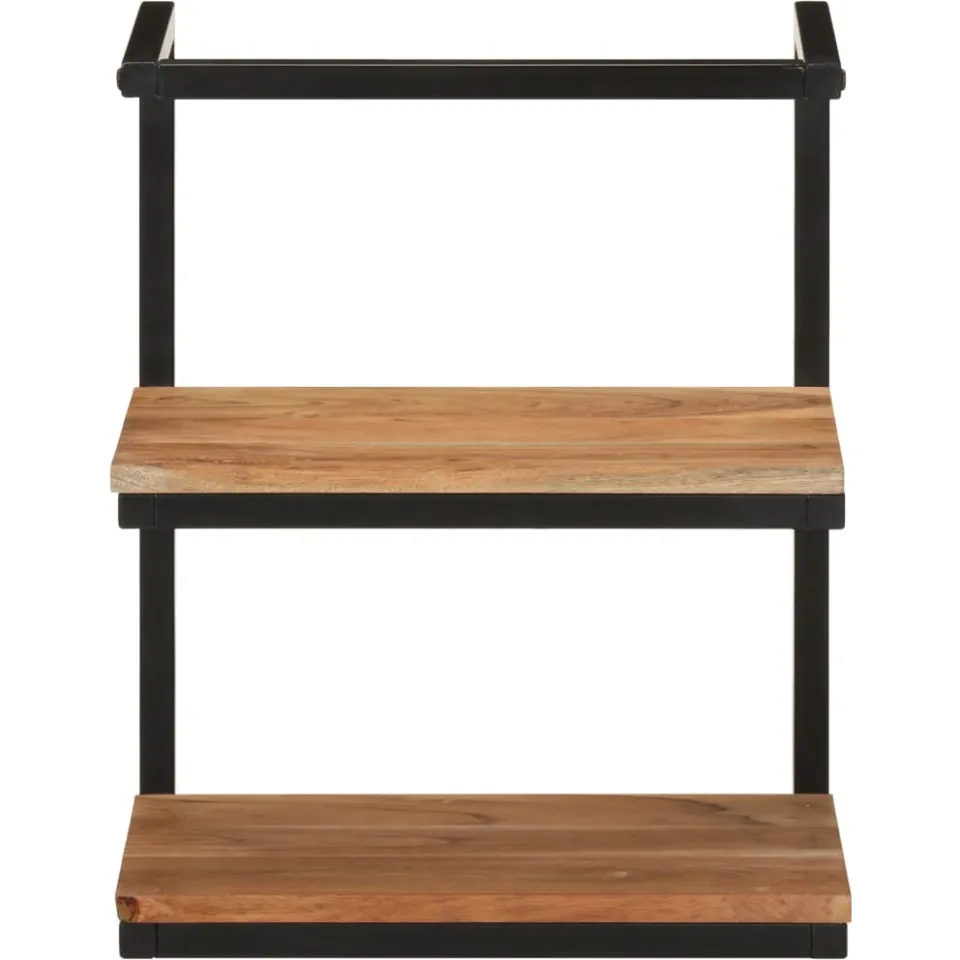 vidaXL Wandschap 40x30x50 cm massief acaciahout en ijzer bruin, foto 2