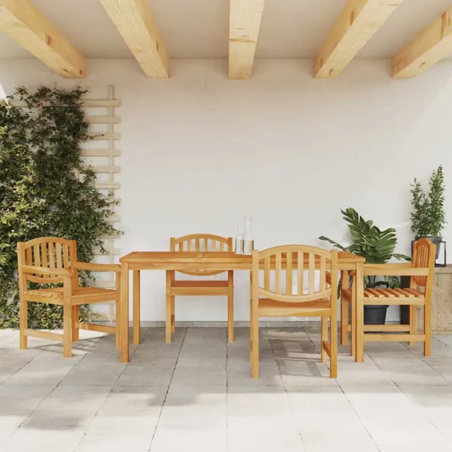 vidaXL 5-delige Tuinset massief teakhout bruin, foto 2