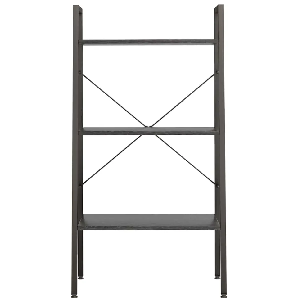 vidaXL Opbergmeubel met 3 lagen 56x35x108 cm zwart